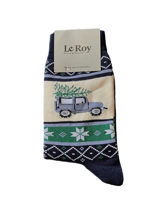 جوراب ساق بلند طرح دار