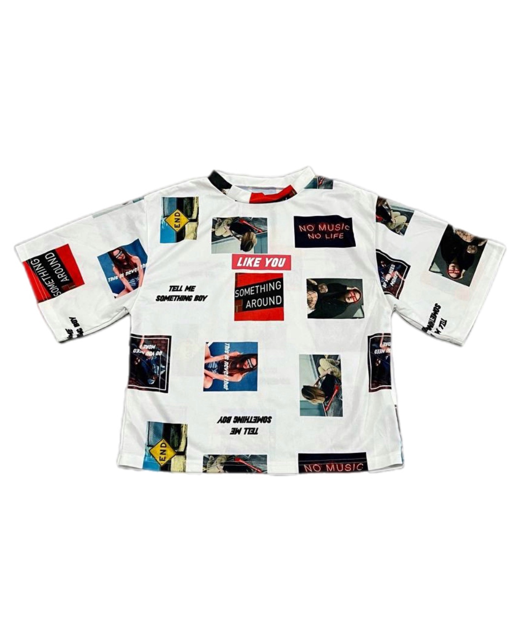 کراپ دخترانه طرح دار