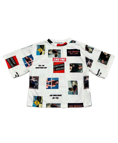 کراپ دخترانه طرح دار