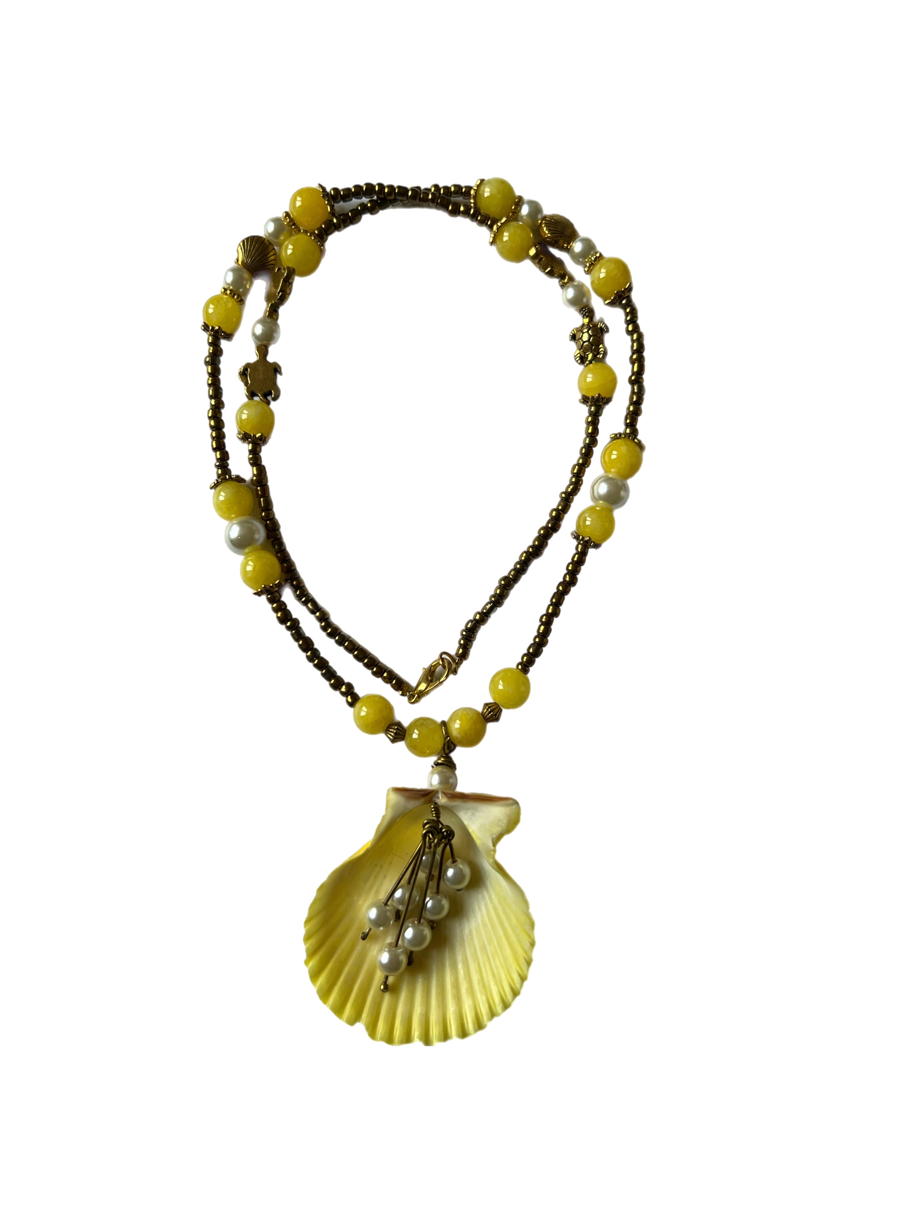 گردنبند طرح صدف