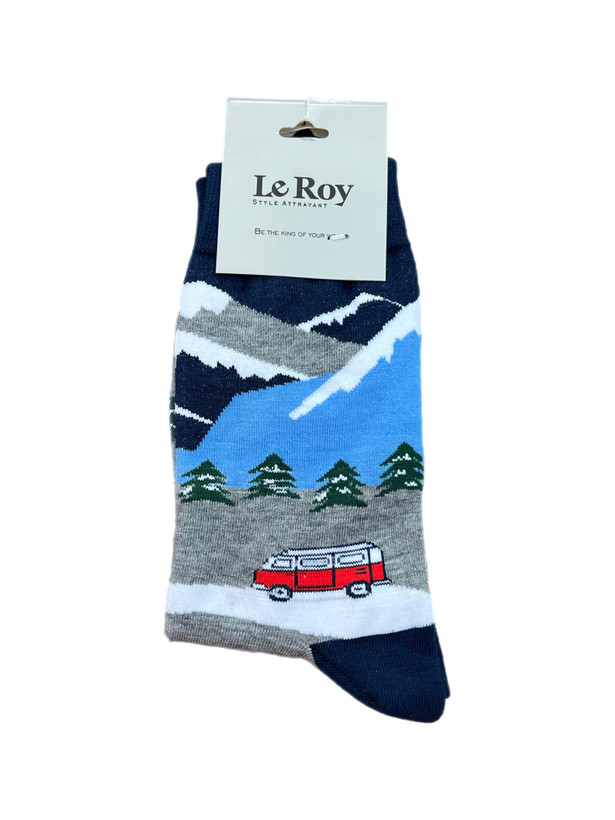 جوراب ساق بلند طرح دار