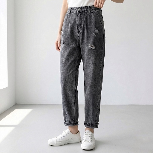 شلوار جین زنانه مدل مام استایل