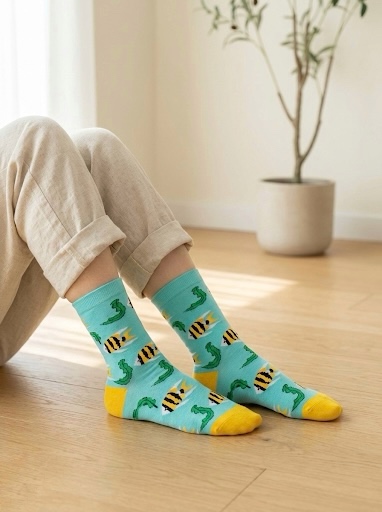 جوراب فانتزی طرح دار