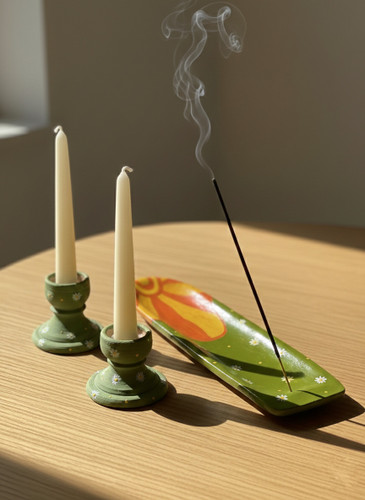 ست جاعودی و جا شمعی